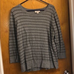 LOFT Gray and Black Sweater